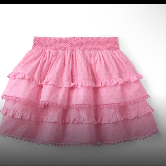 Love Shack Fancy x American Girl Girls Heart
Print Ruffled Skirt Pink L 14/16 - Picture 9 of 9